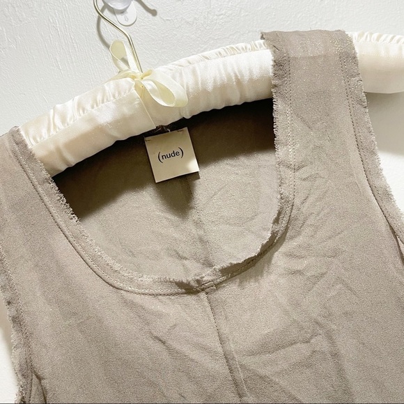 (nude) The Label Metallic Silk Chemise Slip Dress - Picture 4 of 6